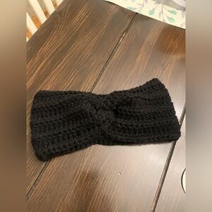 Handmade Black Crochet  Headband